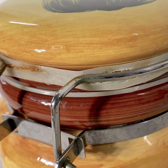 Vintage Mayfair &  Jackson Painted Fruit Ceramic Canister - Picture 5 of 12